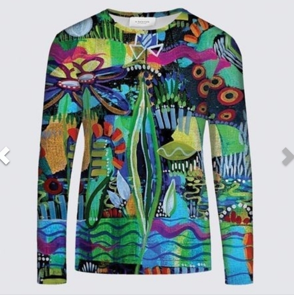 Legaleriste Abstract Peacock Long Sleeve T-shirt - Picture 2 of 3